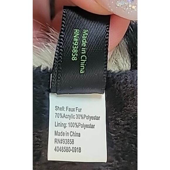 Sam Edelman Faux Fur Neck Warmer | 46” | Pink Black Scarf | EUC - Picture 5 of 7